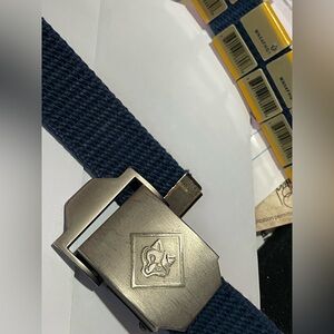 Webelows Boy Scout Blue Canvas Belt with Buckle and medals